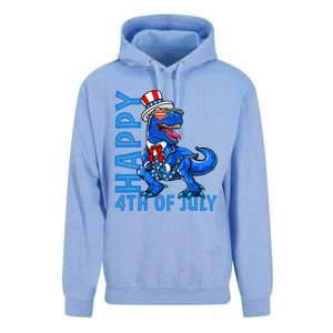 Happy 4th Of July Trex Dinosaur American Dino Unisex Surf Hoodie