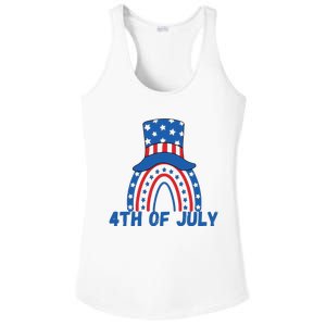 Happy 4th Of July Rainbow Ladies PosiCharge Competitor Racerback Tank