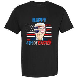 Happy 4th Of Easter Biden Confused 4th Of July American Flag  Garment-Dyed Heavyweight T-Shirt