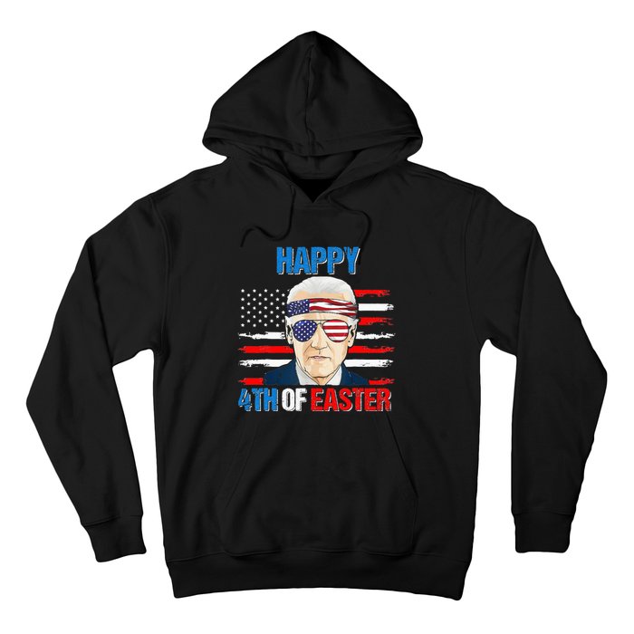 Happy 4th Of Easter Biden Confused 4th Of July American Flag  Hoodie