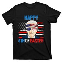 Happy 4th Of Easter Biden Confused 4th Of July American Flag  T-Shirt