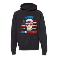 Happy 4th Of Easter Biden Confused 4th Of July American Flag  Premium Hoodie