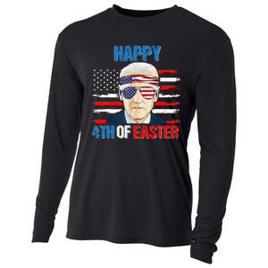 Happy 4th Of Easter Biden Confused 4th Of July American Flag  Cooling Performance Long Sleeve Crew