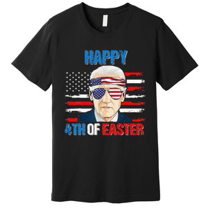 Happy 4th Of Easter Biden Confused 4th Of July American Flag  Premium T-Shirt