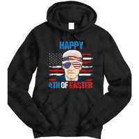 Happy 4th Of Easter Biden Confused 4th Of July American Flag  Tie Dye Hoodie