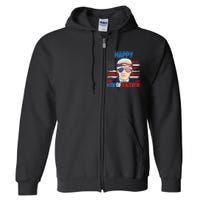 Happy 4th Of Easter Biden Confused 4th Of July American Flag  Full Zip Hoodie