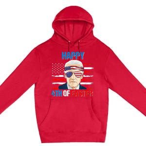 Happy 4th Of Easter Biden Confused 4th Of July American Flag  Premium Pullover Hoodie