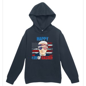 Happy 4th Of Easter Biden Confused 4th Of July American Flag  Urban Pullover Hoodie