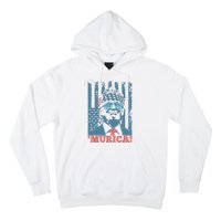 Happy 4th Of July Trump American Flag Trump Murica Hoodie