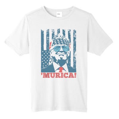 Happy 4th Of July Trump American Flag Trump Murica Tall Fusion ChromaSoft Performance T-Shirt