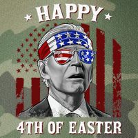 Happy 4th Of Easter Biden Confused 4th Of July Dazed Funny  Legacy Tie Dye Trucker Hat