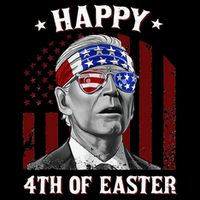 Happy 4th Of Easter Biden Confused 4th Of July Dazed Funny  Bucket Hat