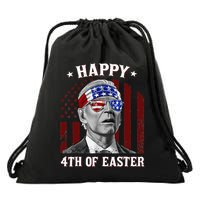 Happy 4th Of Easter Biden Confused 4th Of July Dazed Funny  Drawstring Bag