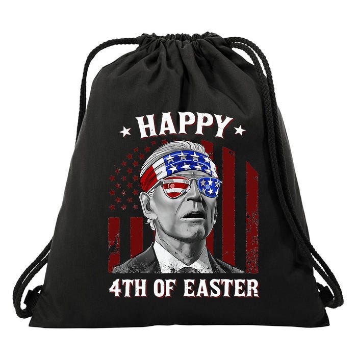 Happy 4th Of Easter Biden Confused 4th Of July Dazed Funny  Drawstring Bag