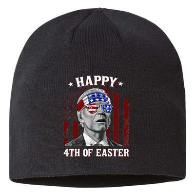 Happy 4th Of Easter Biden Confused 4th Of July Dazed Funny  Sustainable Beanie