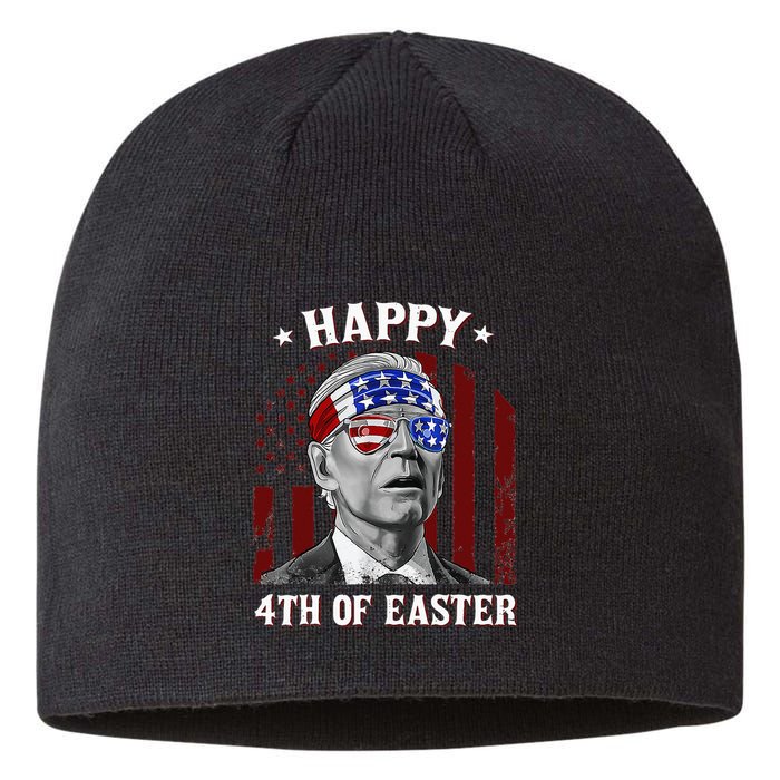 Happy 4th Of Easter Biden Confused 4th Of July Dazed Funny  Sustainable Beanie