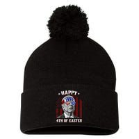 Happy 4th Of Easter Biden Confused 4th Of July Dazed Funny  Pom Pom 12in Knit Beanie