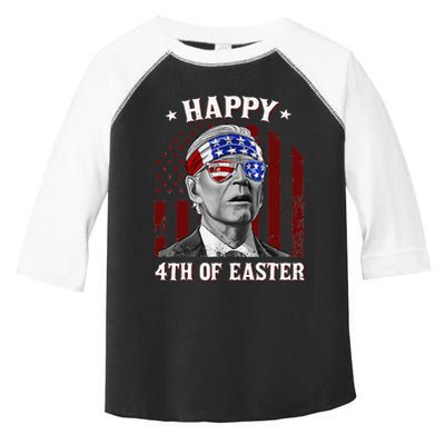 Happy 4th Of Easter Biden Confused 4th Of July Dazed Funny  Toddler Fine Jersey T-Shirt