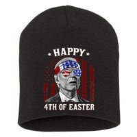 Happy 4th Of Easter Biden Confused 4th Of July Dazed Funny  Short Acrylic Beanie