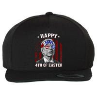 Happy 4th Of Easter Biden Confused 4th Of July Dazed Funny  Wool Snapback Cap