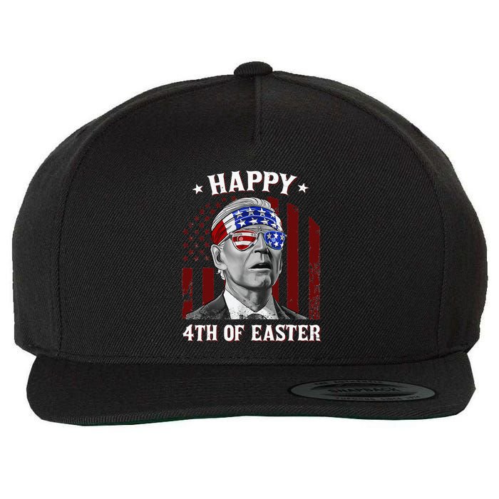 Happy 4th Of Easter Biden Confused 4th Of July Dazed Funny  Wool Snapback Cap