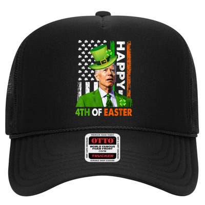 Happy 4th Of Easter Joe Biden St Patricks Day Leprechaun High Crown Mesh Back Trucker Hat