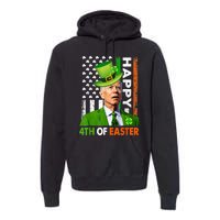 Happy 4th Of Easter Joe Biden St Patricks Day Leprechaun Premium Hoodie