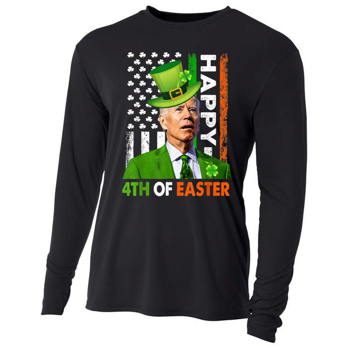 Happy 4th Of Easter Joe Biden St Patricks Day Leprechaun Cooling Performance Long Sleeve Crew