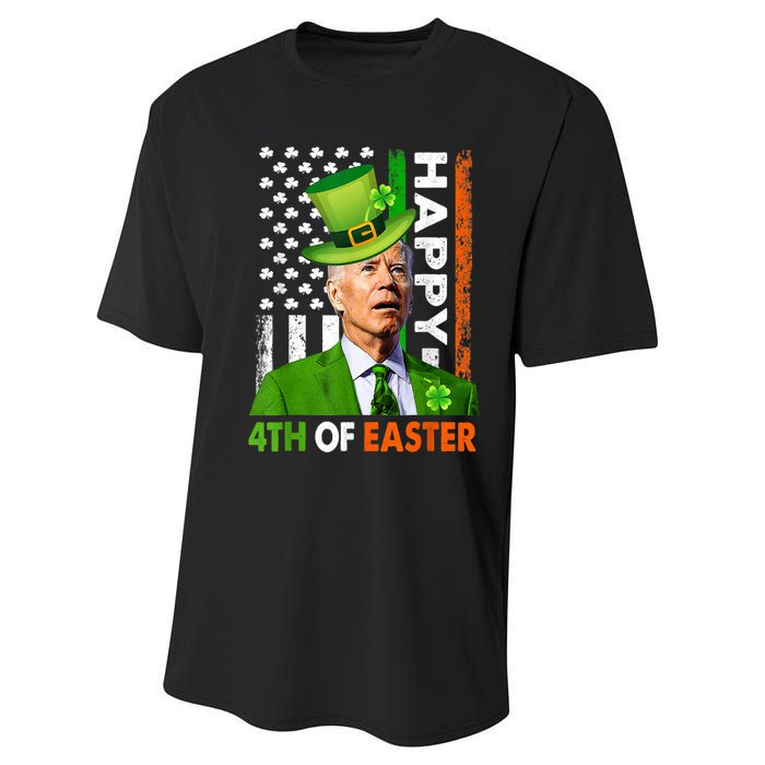 Happy 4th Of Easter Joe Biden St Patricks Day Leprechaun Performance Sprint T-Shirt