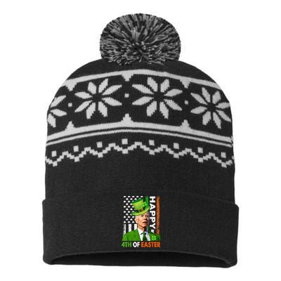 Happy 4th Of Easter Joe Biden St Patricks Day Leprechaun USA-Made Snowflake Beanie