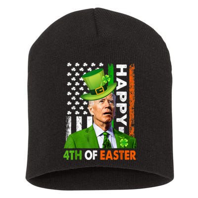 Happy 4th Of Easter Joe Biden St Patricks Day Leprechaun Short Acrylic Beanie