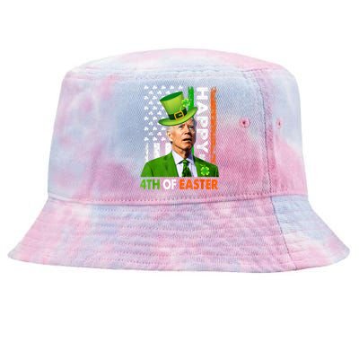 Happy 4th Of Easter Joe Biden St Patricks Day Leprechaun Tie-Dyed Bucket Hat