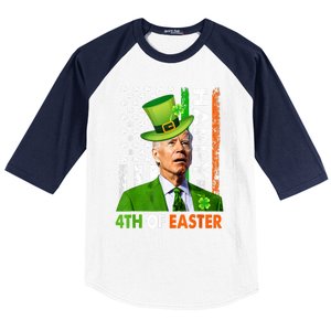 Happy 4th Of Easter Joe Biden St Patricks Day Leprechaun Baseball Sleeve Shirt