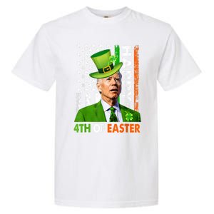 Happy 4th Of Easter Joe Biden St Patricks Day Leprechaun Garment-Dyed Heavyweight T-Shirt