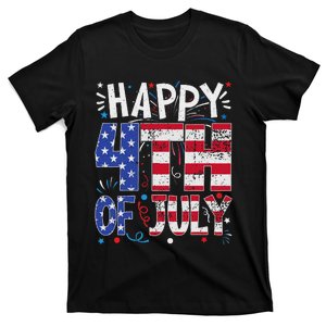 Happy 4th Of July Patriotic American Us Flag 4th Of July T-Shirt