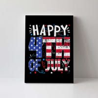 Happy 4th Of July Patriotic American Us Flag 4th Of July Canvas