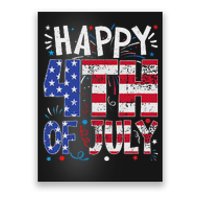 Happy 4th Of July Patriotic American Us Flag 4th Of July Poster