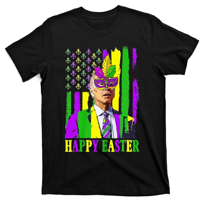 Happy 4th Of Easter Funny Joe Biden Mardi Gras Shenanigans T-Shirt