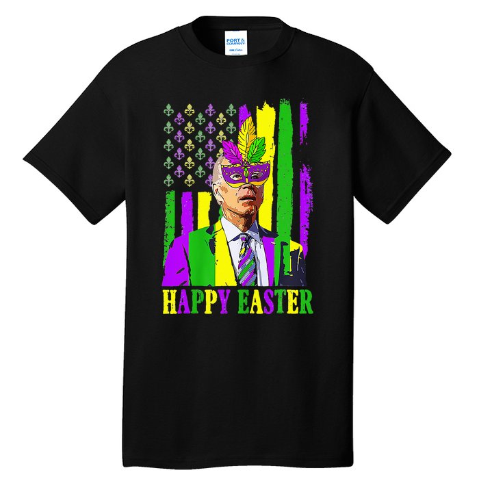 Happy 4th Of Easter Funny Joe Biden Mardi Gras Shenanigans Tall T-Shirt