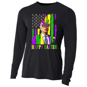 Happy 4th Of Easter Funny Joe Biden Mardi Gras Shenanigans Cooling Performance Long Sleeve Crew