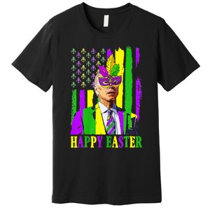 Happy 4th Of Easter Funny Joe Biden Mardi Gras Shenanigans Premium T-Shirt