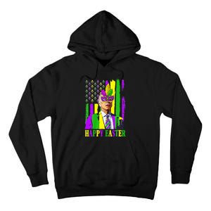 Happy 4th Of Easter Funny Joe Biden Mardi Gras Shenanigans Tall Hoodie