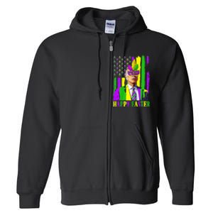 Happy 4th Of Easter Funny Joe Biden Mardi Gras Shenanigans Full Zip Hoodie