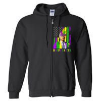 Happy 4th Of Easter Funny Joe Biden Mardi Gras Shenanigans Full Zip Hoodie