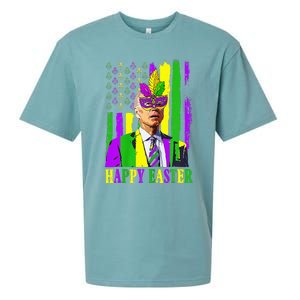 Happy 4th Of Easter Funny Joe Biden Mardi Gras Shenanigans Sueded Cloud Jersey T-Shirt