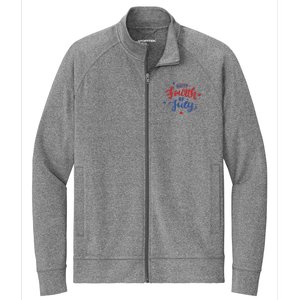 Happy 4th Of July Festive Holiday Stretch Full-Zip Cadet Jacket