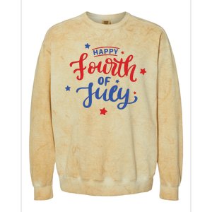 Happy 4th Of July Festive Holiday Colorblast Crewneck Sweatshirt