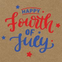 Happy 4th Of July Festive Holiday Cotton Canvas Backpack
