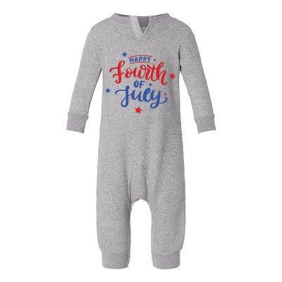 Happy 4th Of July Festive Holiday Infant Fleece One Piece