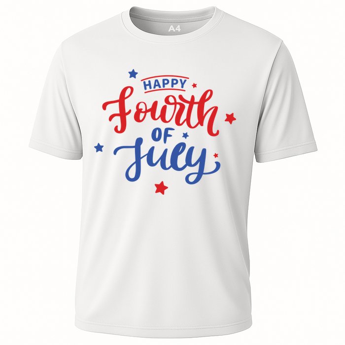 Happy 4th Of July Festive Holiday Cooling Performance Crew T-Shirt